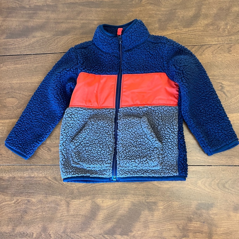 Carter's Blue and Orange Fleece Zip up